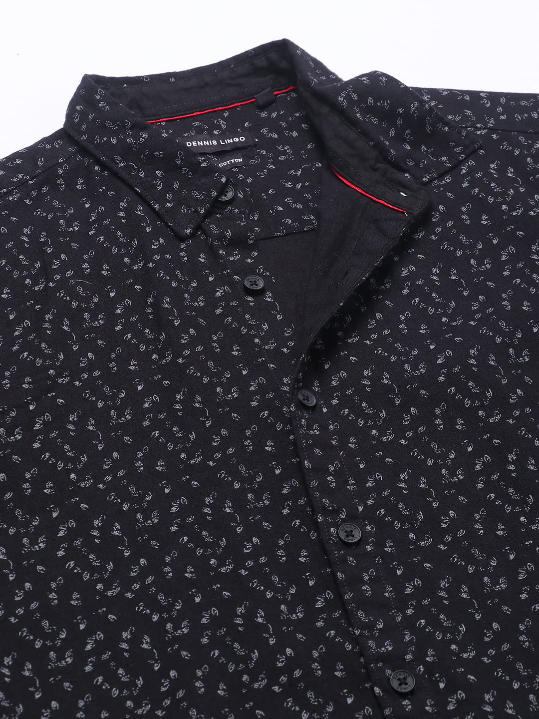 Dennis Lingo Black MenS Casual Shirt