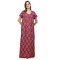 Sweet Dreams Women Printed Night Dress Rose