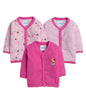 BUMZEE Pink Girls Full Sleeves Regular Fit Jablas Pack of 3 Age - 0-3 Months (Peb8280B-Pnk), Assorted