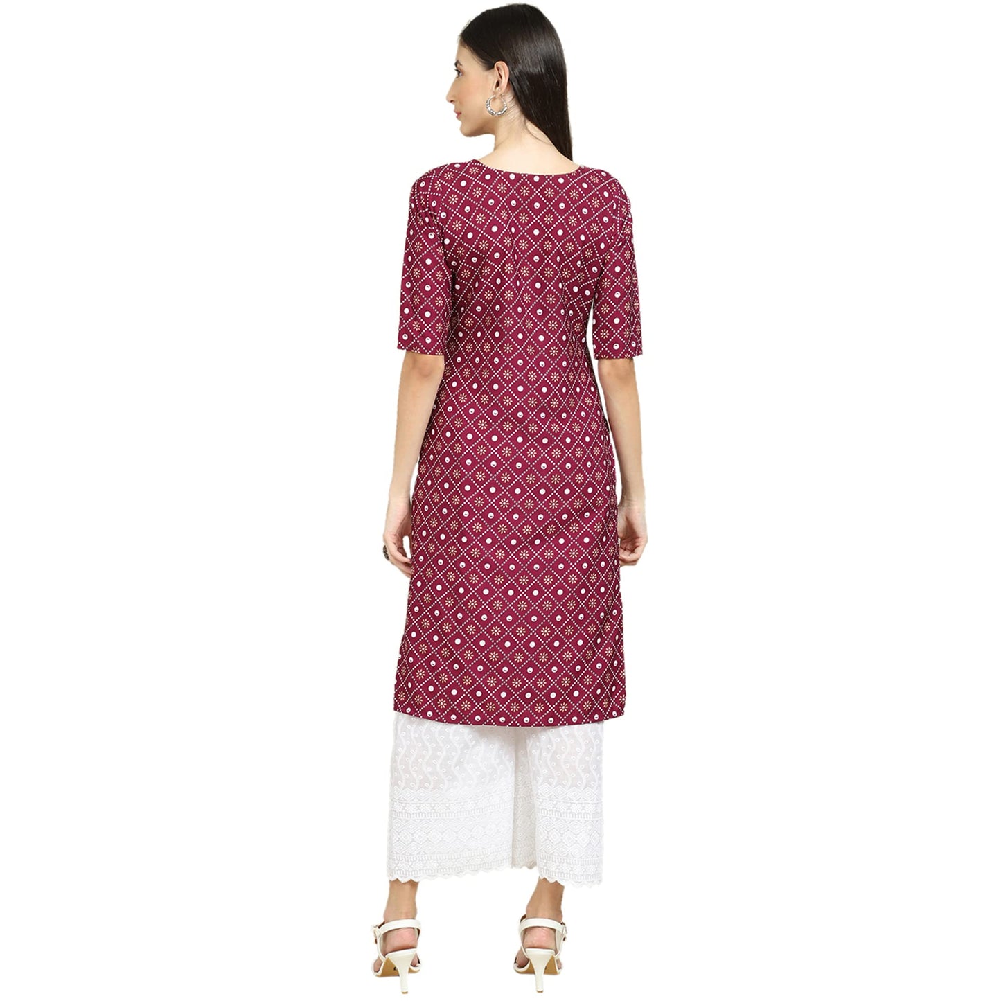 Pinkmint Women's Crepe Digital Print Straight Kurta [Pack of 5] (CCV-347-377-351-375-355)