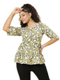 OOMPH! Peplum Tops for Women, Green - mt800