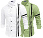 Zartha MenS Regular Fit Striped Pattern Cotton Blend Shirt With Collared Neck Long Sleeve And Standard Length | Shirt For Man