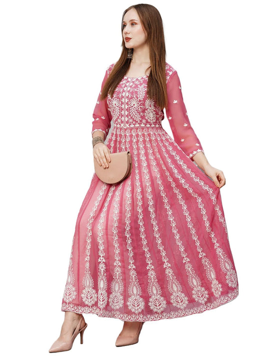 GoSriKi Women's Georgette Kurti