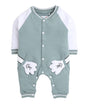 Bumzee Green Boys Full Sleeves Fancy Sleepsuit Age - 0-3 Months (Peb318B-Grn)