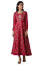 Aurelia Pink Foil Pattern Kurta With Zari And Sequins