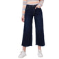 Pepe Jeans Ladies Angel Wideleg Cropped Loose Fit High Waist Anklelength Jeans, Dark Indigo,32