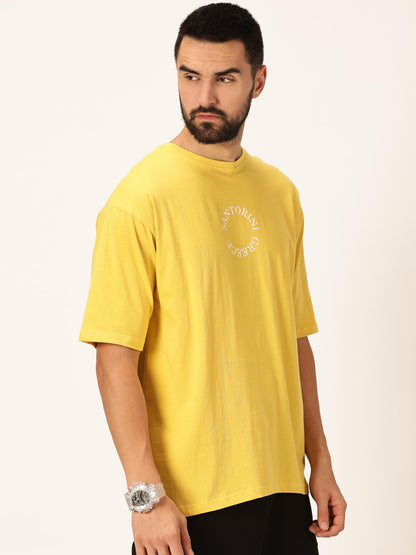 Thomas Scott Mens Oversized Fit T-Shirt (TSKOversized_Yellow Greece