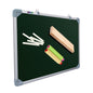 Eduway 2X2 Feet Kunj Non-Magnetic Double-Sided Chalk Board & White Board (Combo Pack) With 1 Wooden Duster, 2 Chalk Holders, 10