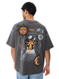The Souled Store Originals : Kalyuga Oversized T-Shirt for Men Boys Cotton Casual Half Sleeves Baggy Loose Fit Drop Shoulder Rou