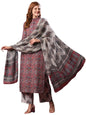 GoSriKi Women's Rayon Blend Printed Straight Kurta Plazzo with Printed Dupatta