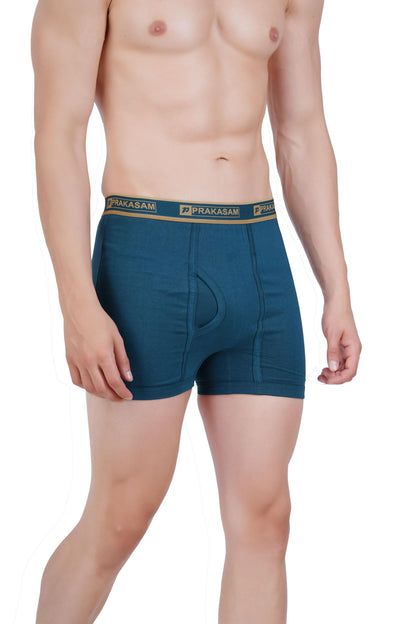 PRAKASAM COTTON -Marlow Mens 100% Pure Combed Cotton Outer Elastic Plain Trunks (Pack of 2)
