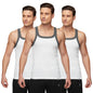 XYXX Mens Super Combed Cotton Square Neck Knitted Vest - High Moisture Absorbing Innerwear for Men with Anti-Bacterial Silver F