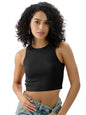 The Souled Store Solids: Midnight Black Women and Girls Round Neck Sleeveless Cotton Blend Slim Fit Tank Tops