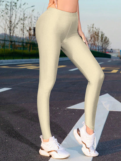 Shasmi Girls & Womens Shimmer Skin Color Solid Knitted Tailored Cut & Slim Fit Stretchable Nylon Elasthane Fabric Ankle Length