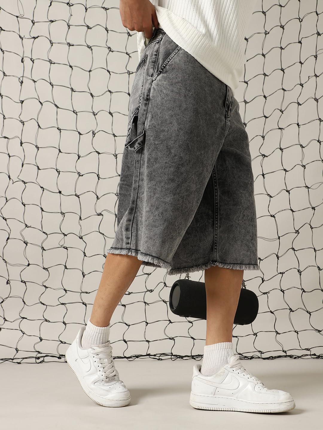 Hubberholme Men Cotton Solid Loose Fit Mid-Rise Shorts