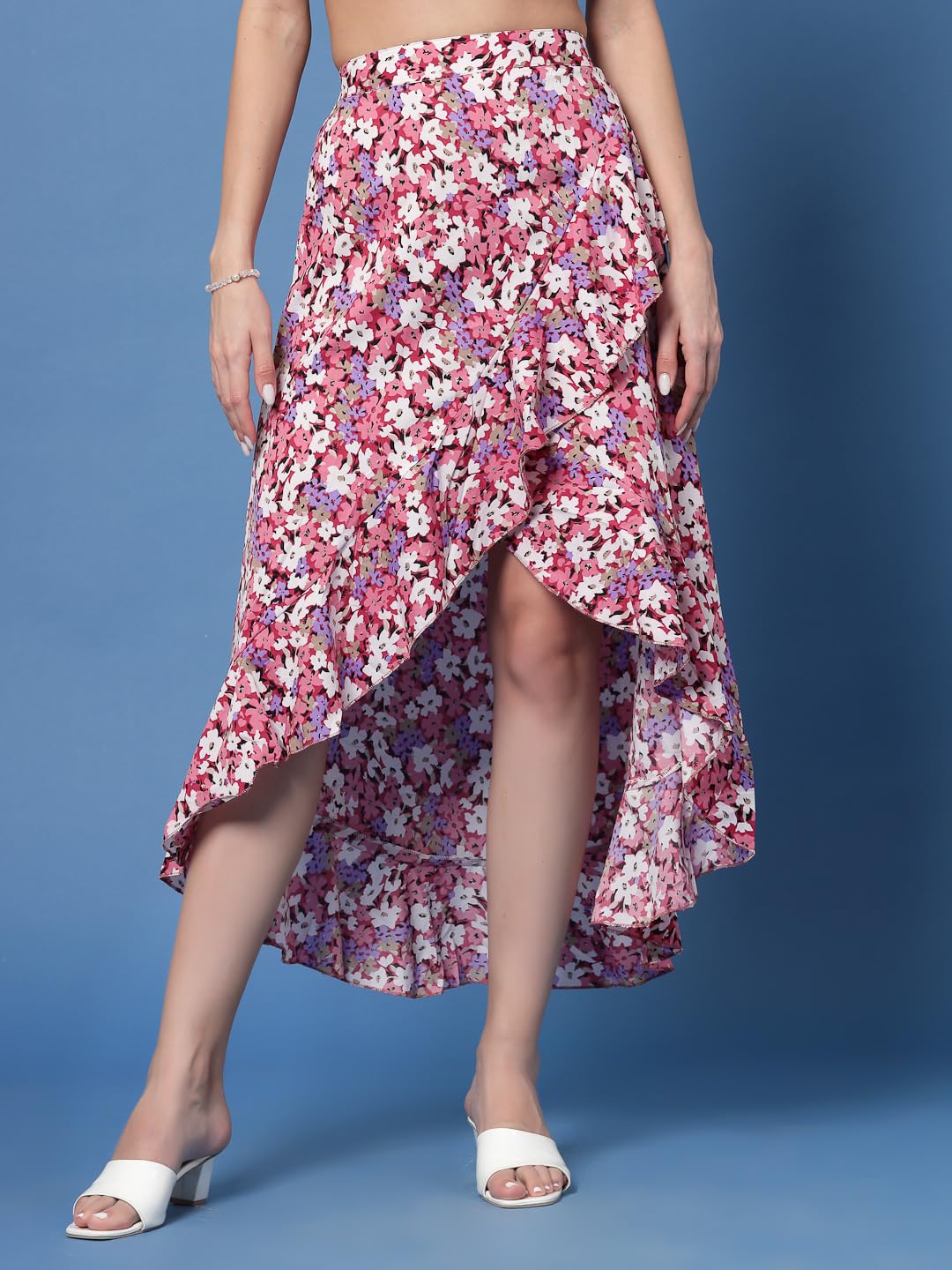 OOMPH! Long Skirts for Women Pink - msk058