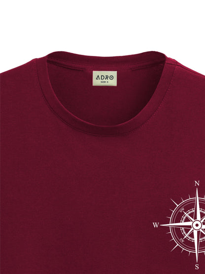 ADRO Tshirt for Men | Printed T Shirt for Men | 100% Cotton Tshirt | Graphic Printed T-Shirt | Chest Printed Tshirt | Unisex Tsh