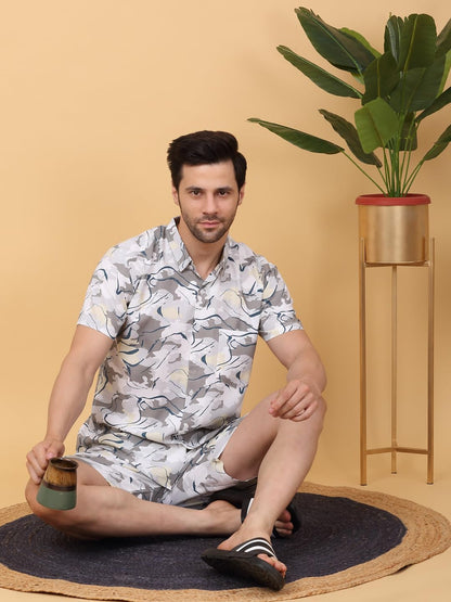 Sweet Dreams Men Printed Shorts Set