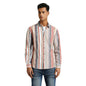 Pepe Jeans MenS Striped Regular Fit Shirt (Pm308592_Peach Orange