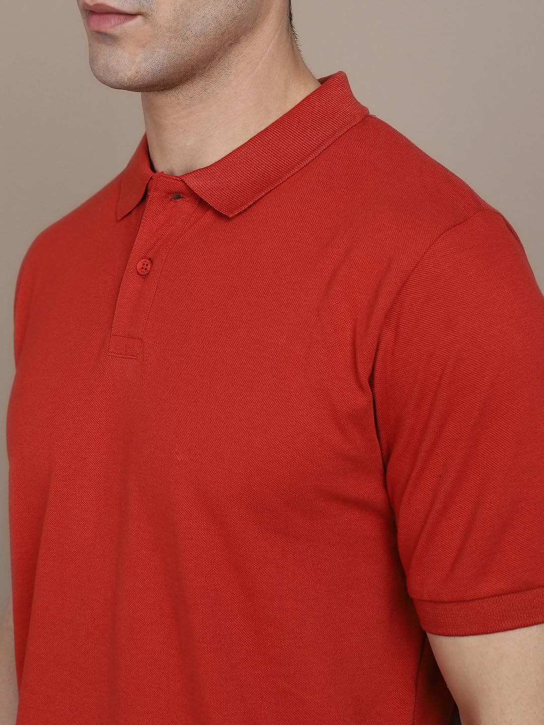 Dennis Lingo Mens Cotton Red Polo T-Shirt (Solid)