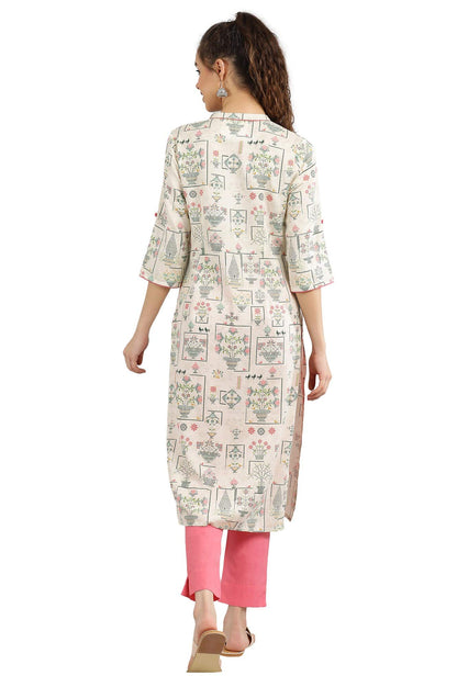 Aurelia Women's Rayon Solid Regular Kurta