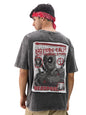 The Souled Store Official Deadpool: No More Calm Men and Boys Short Sleeve Round Neck Grey Cotton Oversize Fit T-Shirt