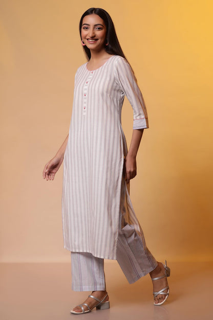 Aurelia WomenS Cotton Kurta Set (24Feas14831_Off White