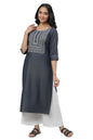 Aurelia Women Kurta 23AUA14478-701335-Black-S