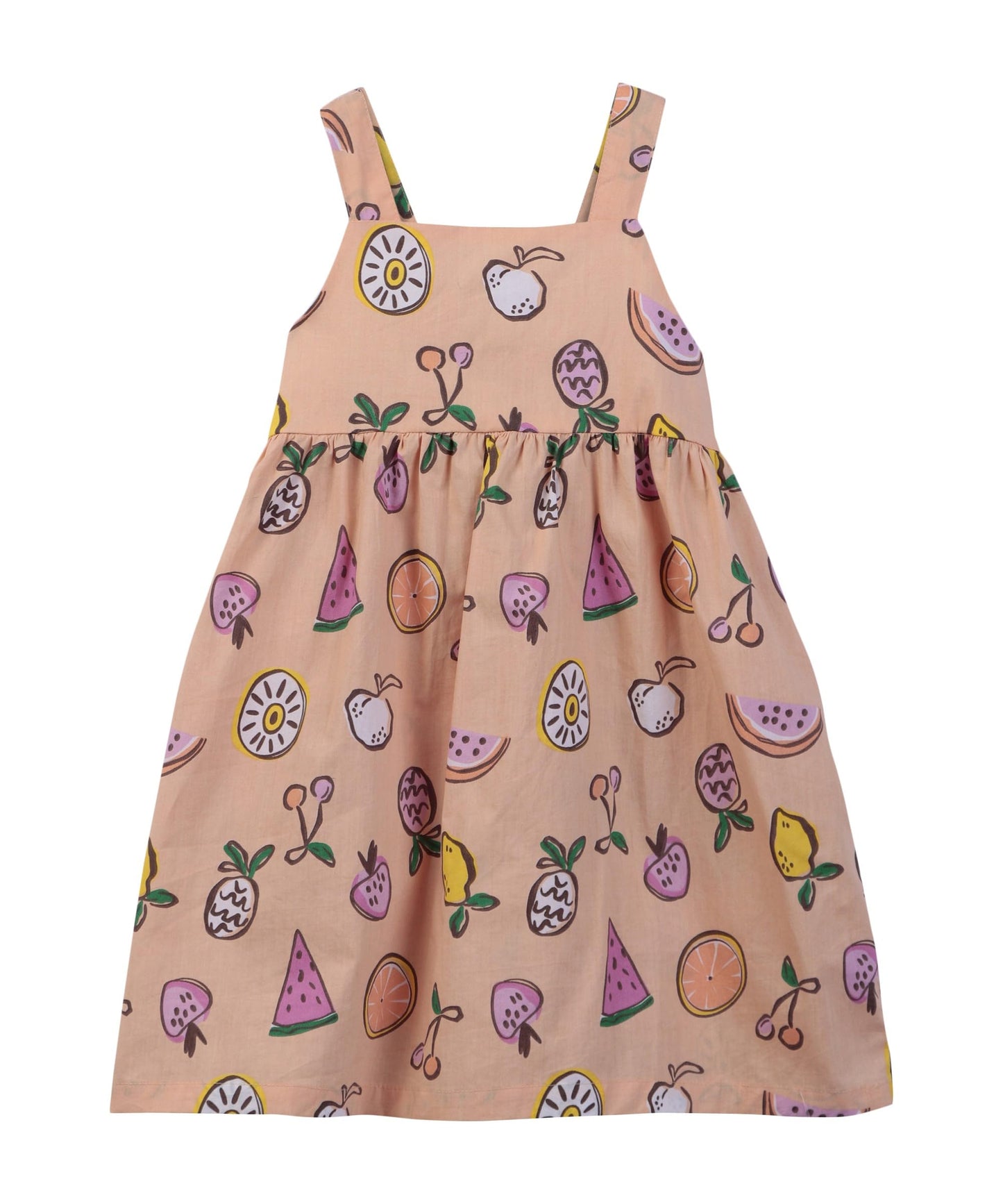 Fruit Print Tie-knot A -Line dress Multi-Color