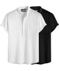 Deemoon Combo Of MenS Polyster Kurta With Mandarin Collar, Half Placket Buttons, Front Pocket | Half Sleeves | Soft & Breathabl