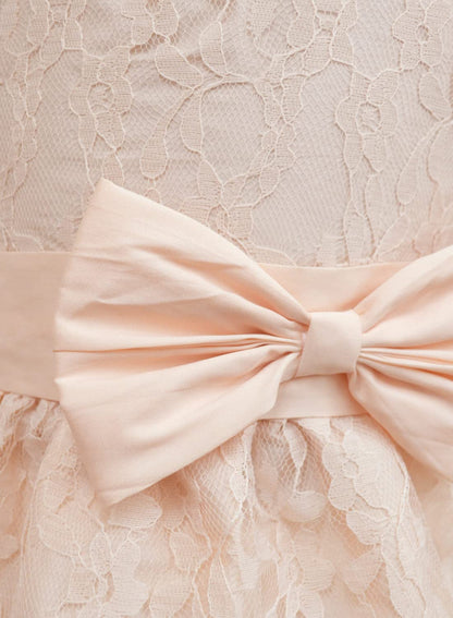 A.T.U.N. Girls Double Bow Dress Peach