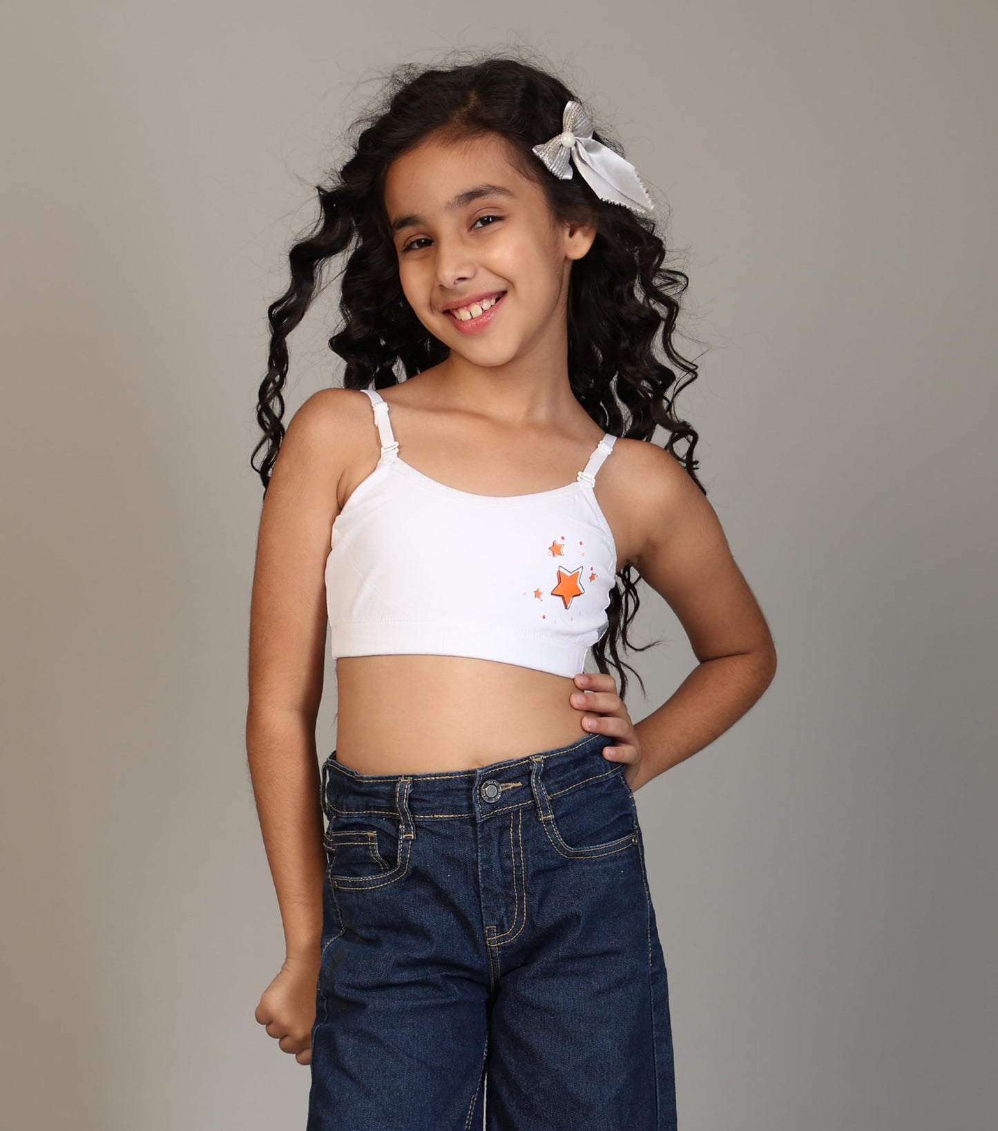 Kyda Kids Girls Antibacterial Cotton Printed Non Padded, Beginners Bra For Girls (Pack Of 3)