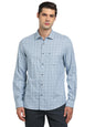 Turtle Men 100% Cotton Slim Fit Light Blue Casual Shirt