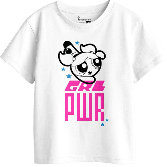Bon Organik Girls Regular Fit T-Shirt (BON11407_White