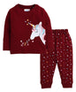 BUMZEE Maroon Girls Full Sleeves T-Shirt And Pajama Set Age - 3-6 Months