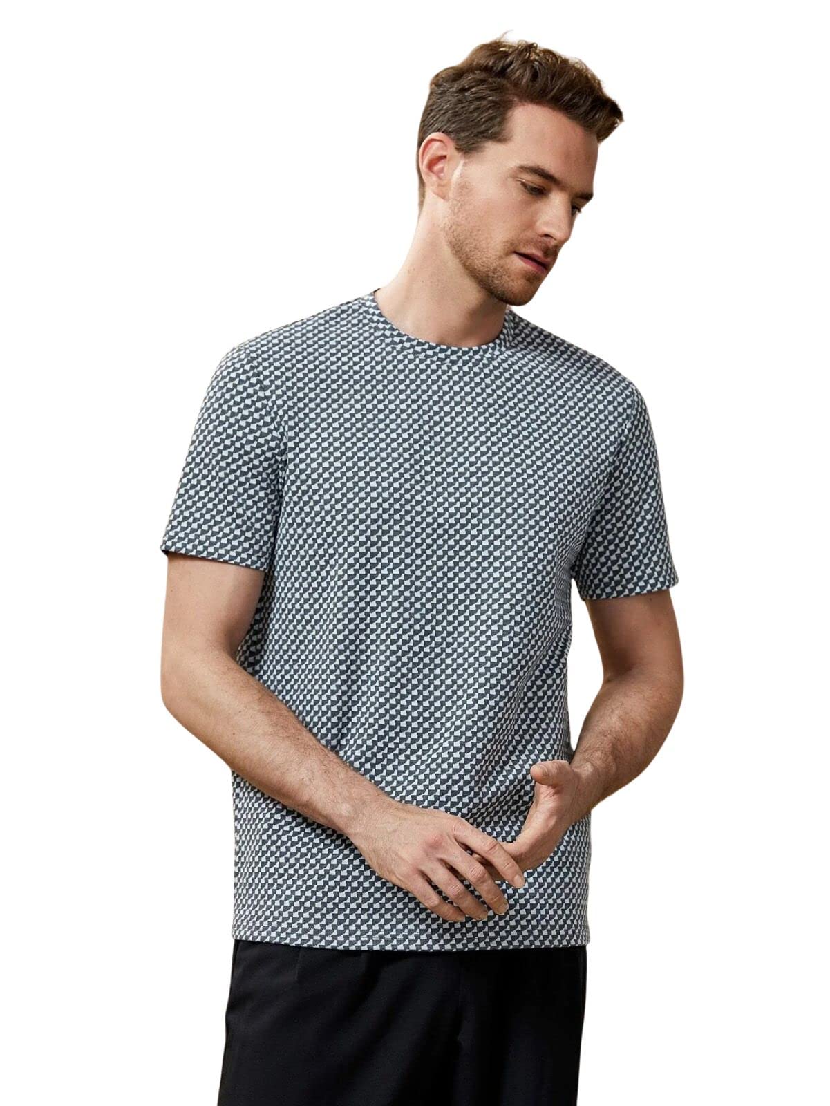 Leriya Fashion Shirt For Men || Summer T-Shirts For Men || Geo Printed Casual T-Shirt || Men Tshirt With Short Sleeve || Turn-Do