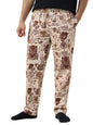 The Souled Store Black Panther: King Of Wakanda Men and Boys Pull On Brown All Over Printed Regular Fit Cotton Pajamas