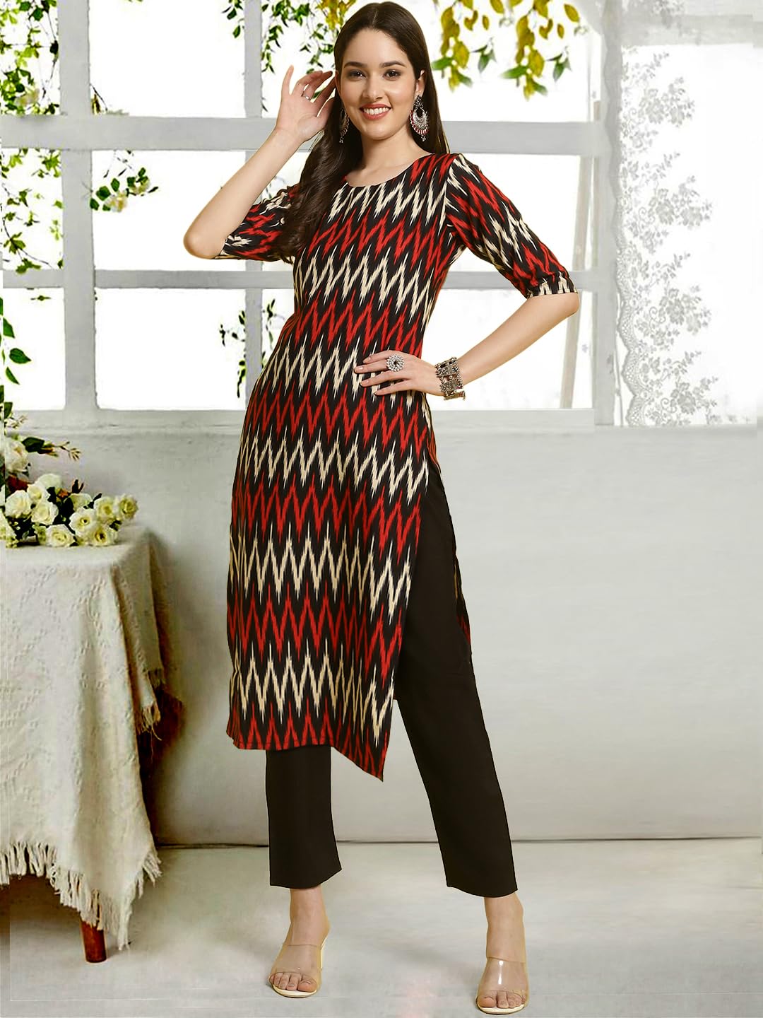 Tee Projekt Straight Kurta & Pant For Women Ethnic Kurta Set For Women (Pack Of 2)