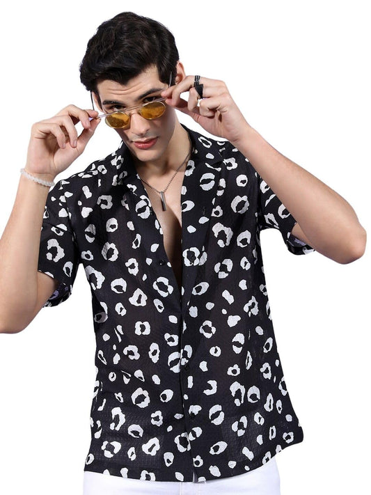 The Indian Garage Co Mens Relaxed Fit Shirt (0823-SHSRRS-10-01_Black