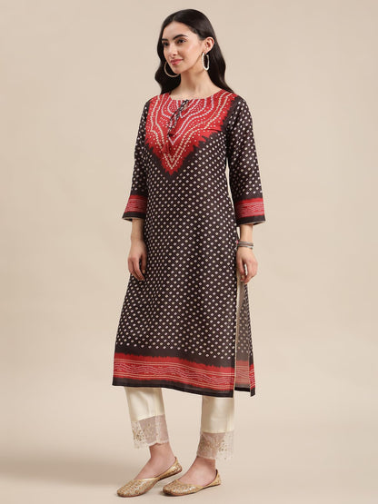 Varanga Women's Silk Solid Regular Kurta