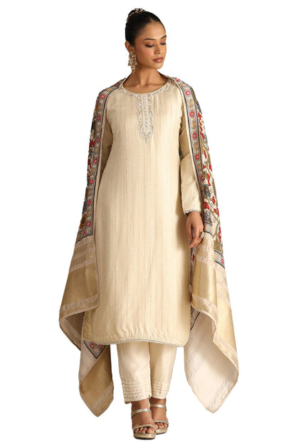 Soch Womens Viscose Blend Salwar Suit Set (EWS5CD21938_Beige