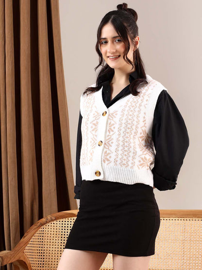 Kotty WomenS Trendy Sleeveless Sweater Vests  Perfect For Layering And Smart-Casual Outfits(Multicolored,M)