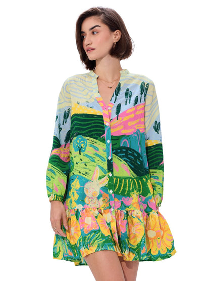 The Souled Store Landscape Women And Girls Long Sleeves Dress