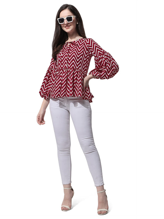 OOMPH! Peplum Tops for Women, red - mt398