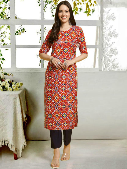Tee Projekt Straight Kurta & Pant For Women Ethnic Kurta Set For Women (Pack Of 2)