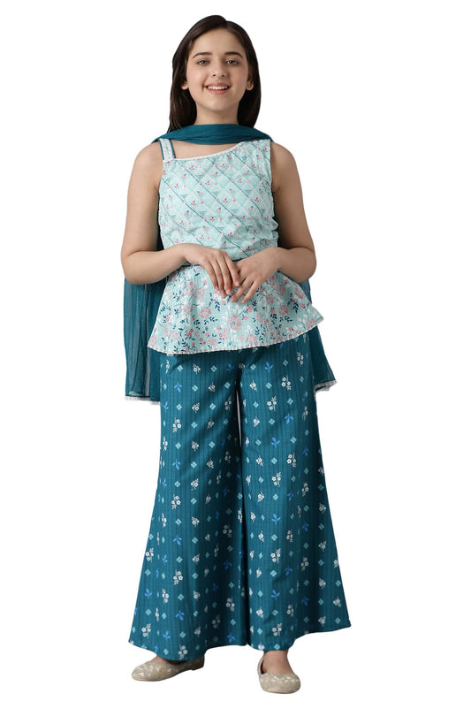 Aurelia Girls Kurta & Palazzo & Dupatta