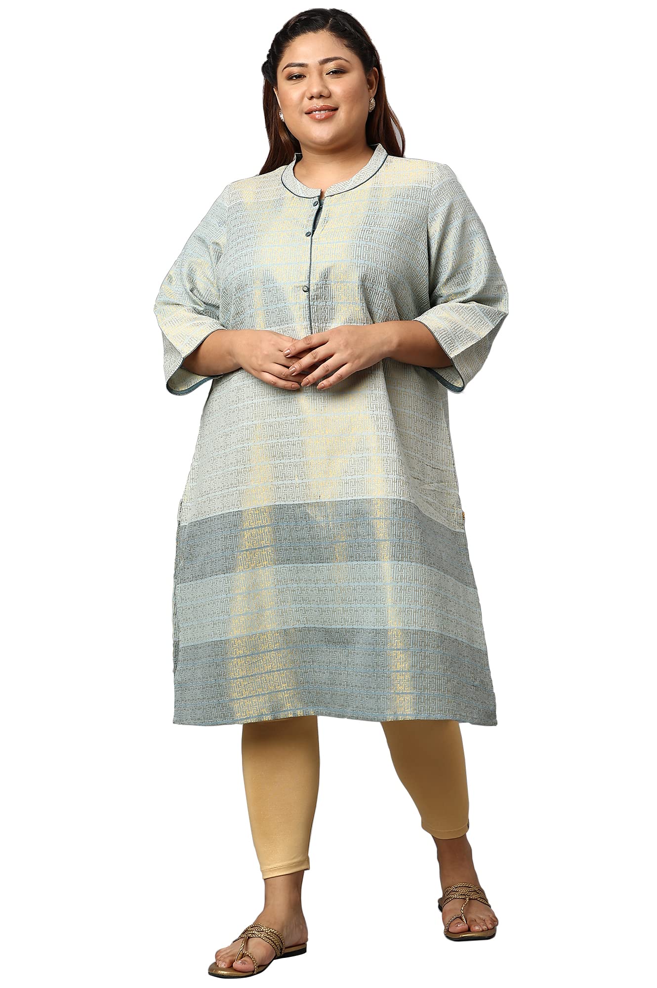 Aurelia Women'S Cotton Regular Kurta (22Aua12668P-702884_Multi Multicolour