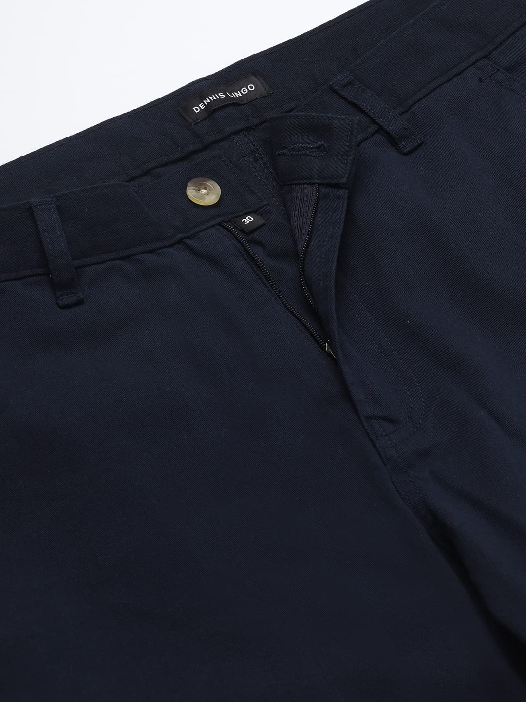 Dennis Lingo Men Slim Fit Navy Cargo Trousers