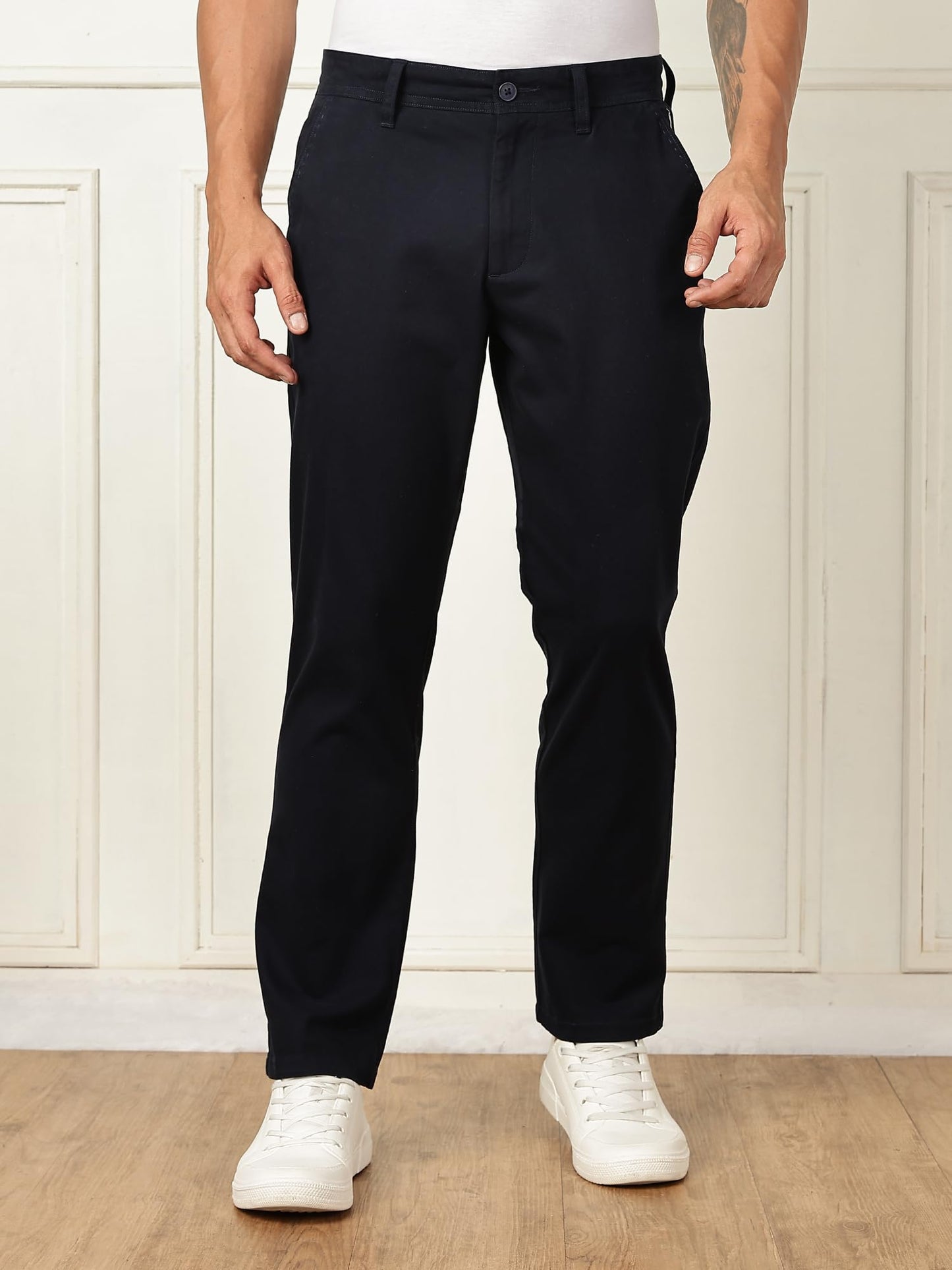 Thomas Scott Mens | Solid | Light Weight | Breathable Fabric | 4 Pockets | Regular Fit | Trouser | Chinos | Pants for Men (CCBT