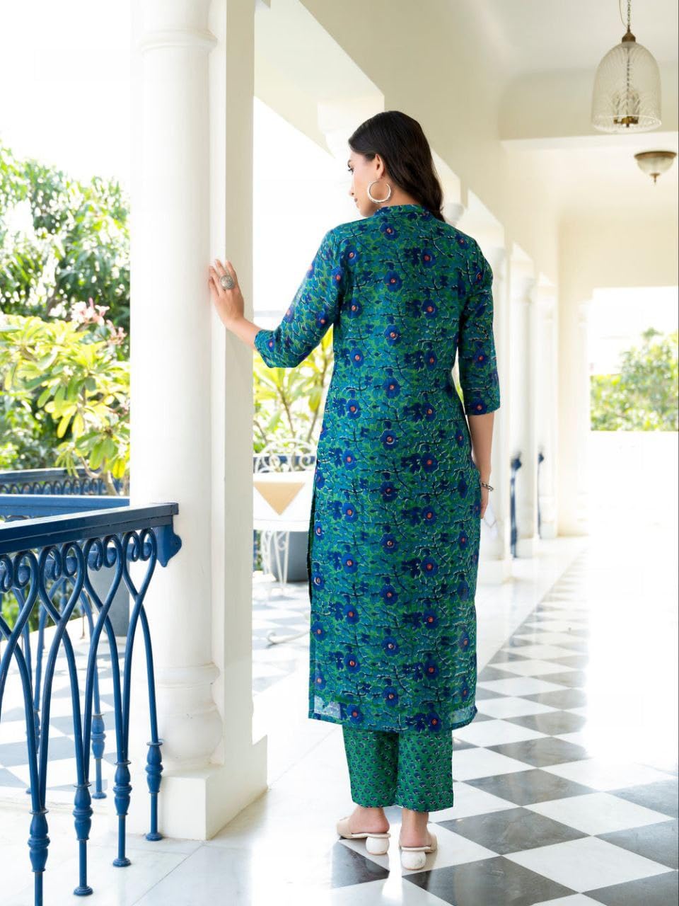 Modestouze Attires WomenS Rayon Blend Straight Floral Print Kurta With Pant & Dupatta | Women Co-Ords Set | Kurta Set For Women